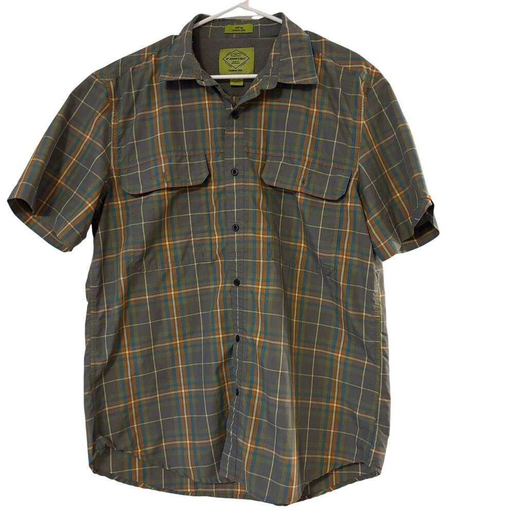 St John’s Bay Plaid UPF 30 Quick Dry Shirt Men’s
